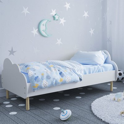 Детская кровать (Облачко) цвет белый (ножки деревянные) MD- 1220 1220 фото