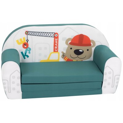Мягкий детский раскладной диван (принт Builder) 9 мес- 4 года 436365435 фото