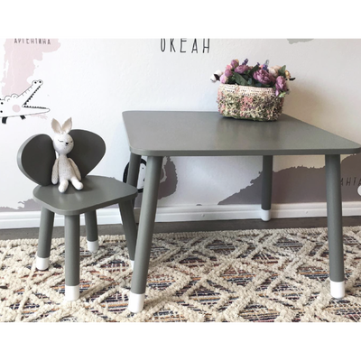 Дитячий прямокутний стіл та стільчик (Мишка) 1193 фото