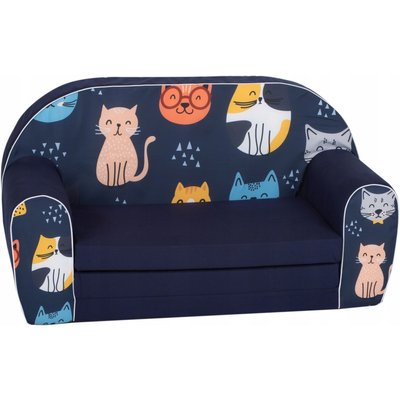 Мягкий детский диван раскладной (принт Cat) 9 мес-4 года 4363654 фото