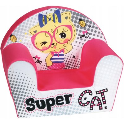 Детское мягкое кресло (принт Super Cat) 9 мес – 4 года. DT8-1469 фото