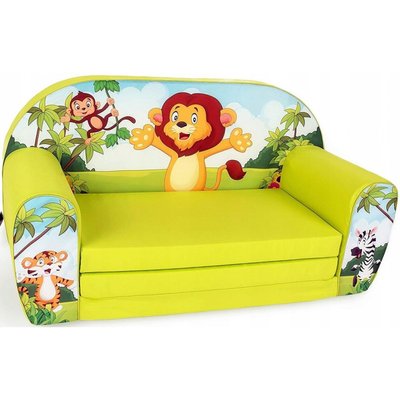 Мягкий детский диван раскладной (принт Lion) 9 мес-4 года 43636543 фото