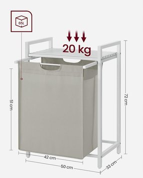 Комплект кошиків для білизни в стилі лофт SNGS 72х50х33 см білий 70824029 фото