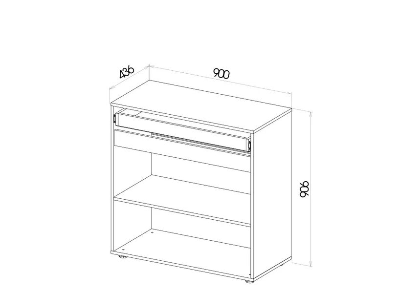 Комод Junior (Джуниор с крышкой 32 мм) 49468-2 фото